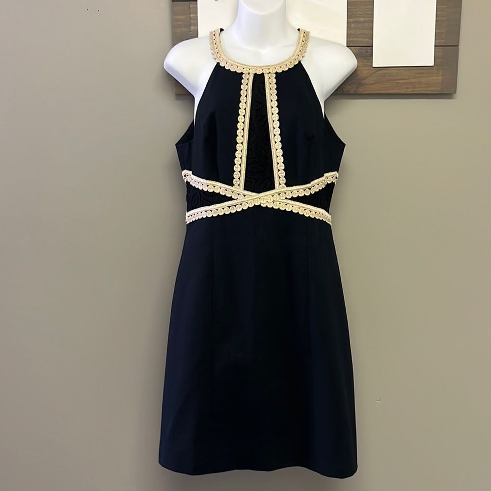 Lilly Pulitzer Black and Cream Mini Dress